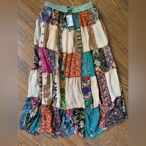 NWT Young Threads Patchwork Skirt